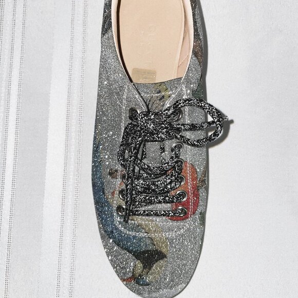 GUCCI Tian Print Glitter Sneaker Size 6 or 36 Low Top - Picture 10 of 13